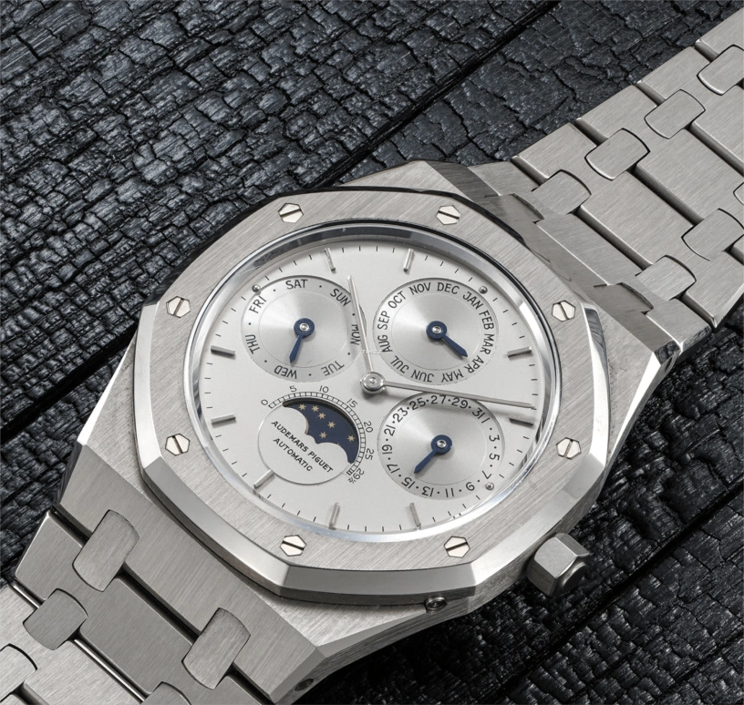 Audemars Piguet,Royal Oak 39mm,39mm,Stainless Steel,Silver,Automatic,Moonphase,Perpetual Calendar,Month,Date,40hours,In-house Caliber,25554ST,25554ST.O.0344ST.01