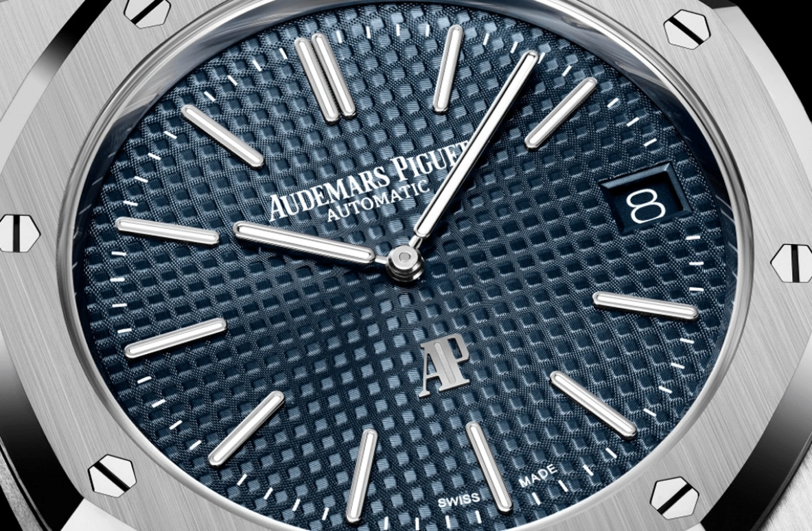 Audemars Piguet,Royal Oak 39mm,39mm,Stainless Steel,Blue,Automatic,Day,55hours,16202ST,16202ST.OO.1240ST.01 50th