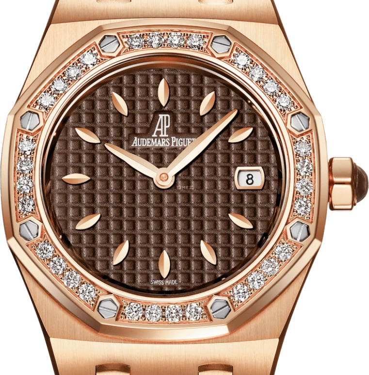 Audemars Piguet,Royal Oak 33mm,33mm,Rose Gold,Brown,Quartz,Day,In-house Caliber,67621OR,67621OR.ZZ.D080CA.01