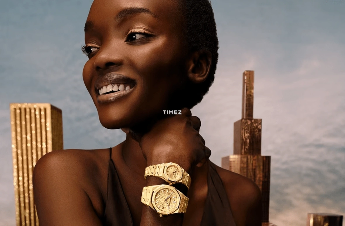 爱彼,皇家橡树 23毫米,23毫米,黄金,黄金色,石英,自制机芯,蓝宝石,水晶玻璃,67630BA,67630BA.GG.1312BA.01-C