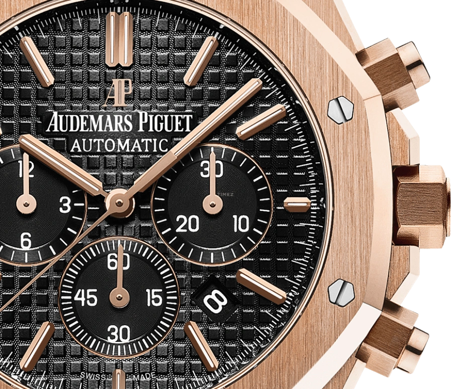 Audemars Piguet,Royal Oak 41mm,41mm,Pink Gold,Black,Automatic,Chronograph,Day,26320OR,26320OR.OO.D002CR.01