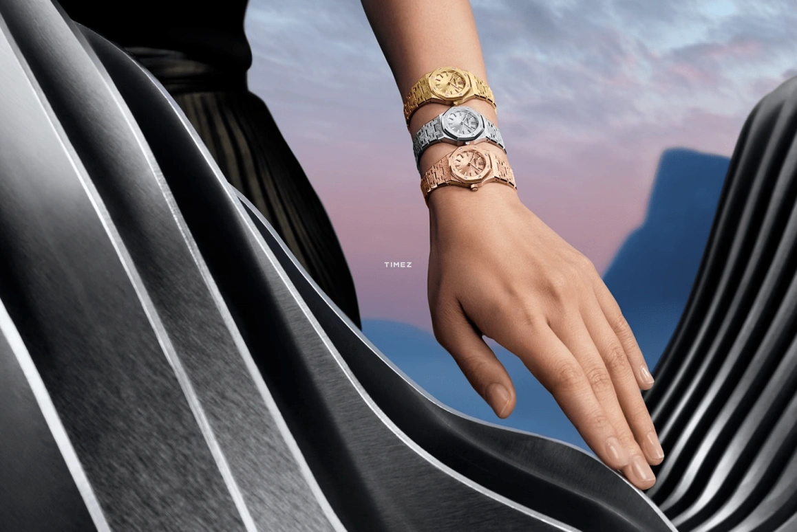 爱彼,皇家橡树 23毫米,23毫米,白金,银色,石英,自制机芯,蓝宝石,67630BC,67630BC.GG.1312BC.01-C