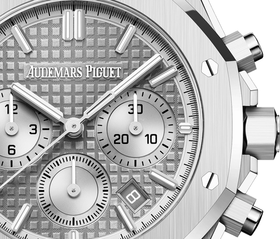 Audemars Piguet,Royal Oak 38mm,38mm,Stainless Steel,Grey,Automatic,Chronograph,Day,26715ST,26715ST.OO.1356ST.02