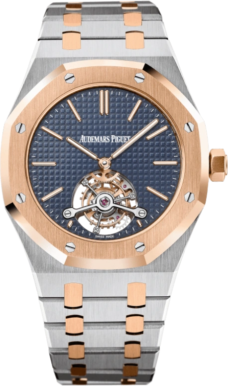 Audemars Piguet,Royal Oak 41mm,41mm,Pink Gold,Stainless Steel,Blue,Handwound,Tourbillon,70hours,26517SR,26517SR.OO.1220SR.01