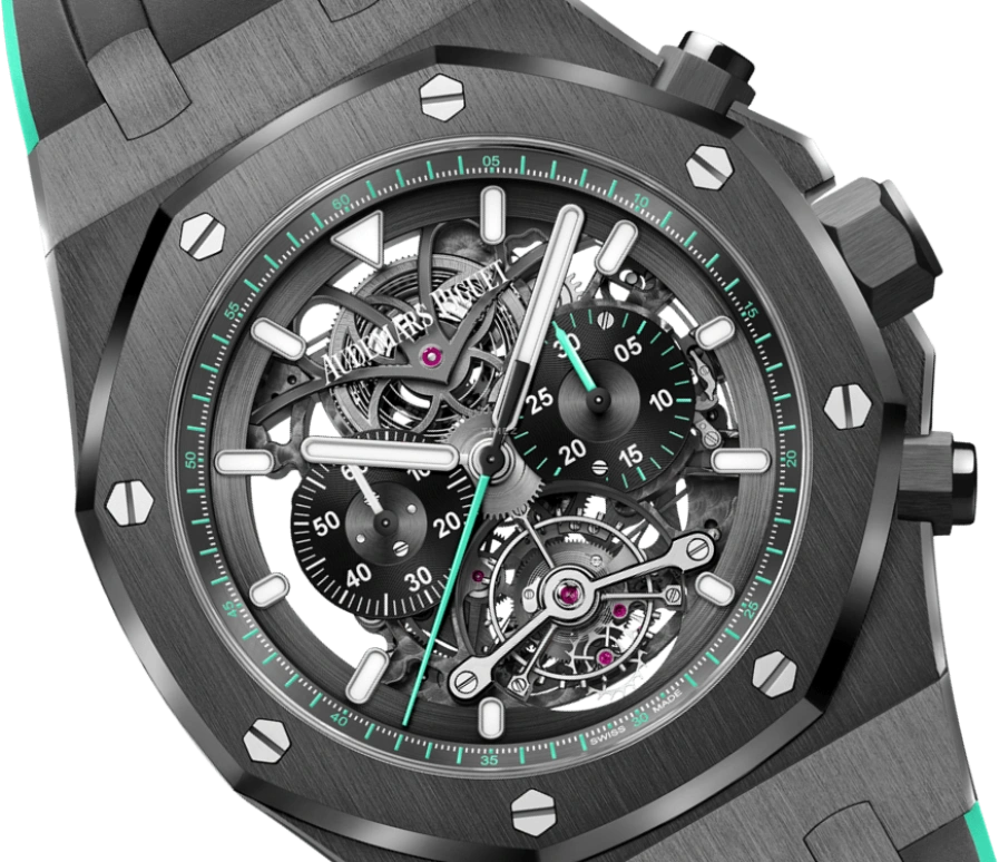 Audemars Piguet,Royal Oak 44mm,44mm,Titanium,Ceramic,Skeleton,Handwound,Chronograph,Hollow Out,26343CE,26343CE.OO.D002CA.03