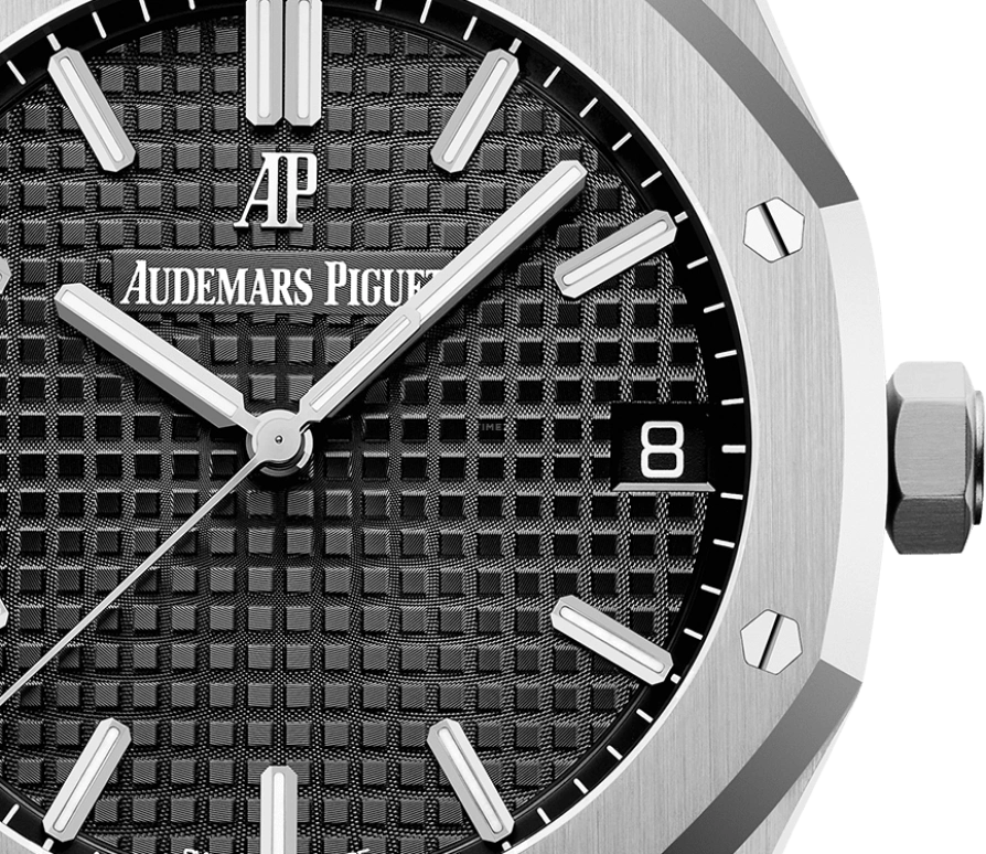 Audemars Piguet,Royal Oak 41mm,41mm,Stainless Steel,Black,Automatic,Day,70hours,15500ST,15500ST.OO.1220ST.03