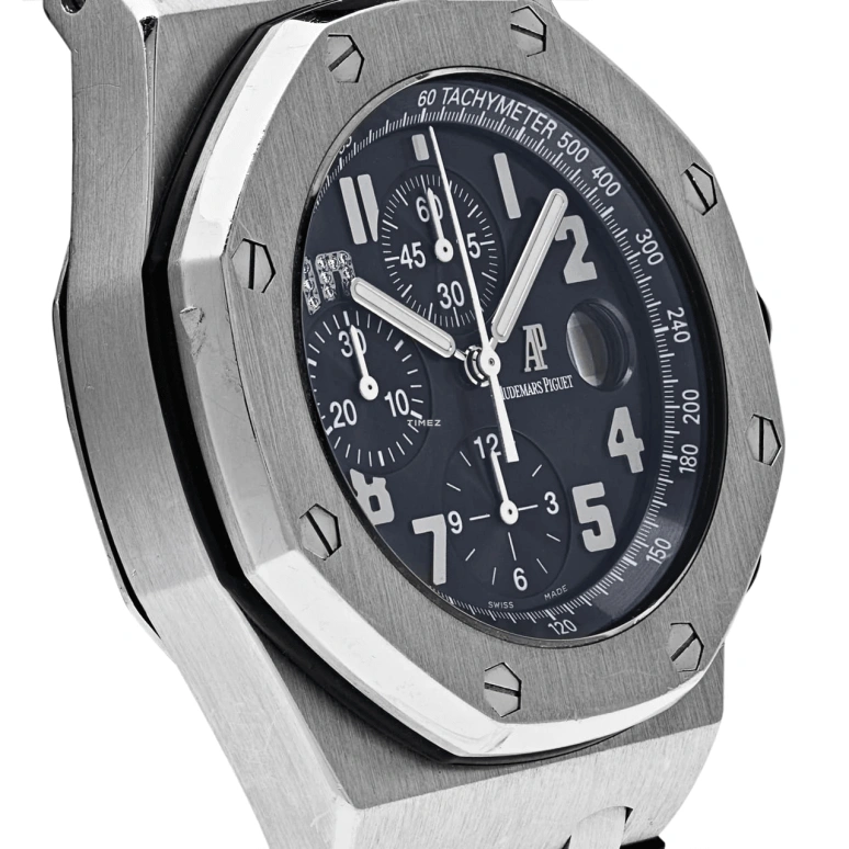 Audemars Piguet,Royal Oak Offshore 42mm,42mm,Platinum,Blue,Automatic,Chronograph,Day,26055PT,26055PT.OO.D001CR.01