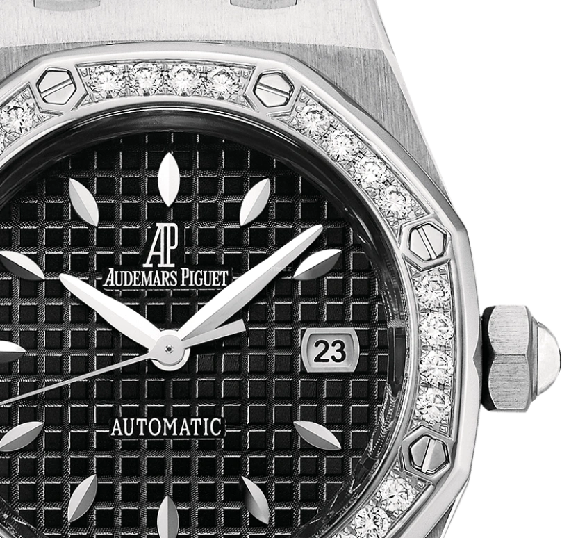 Audemars Piguet,Royal Oak 33mm,33mm,Stainless Steel,Black,Automatic,Day,40hours,77321ST,77321ST.ZZ.D002CR.01