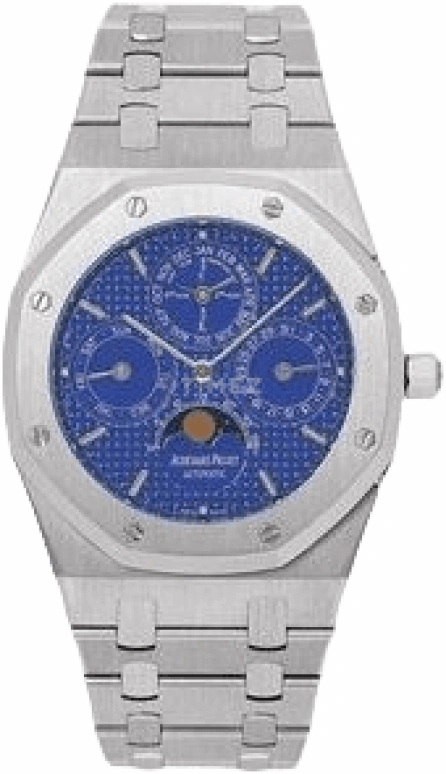 Audemars Piguet,Royal Oak 39mm,39mm,Platinum,Blue,Automatic,Moonphase,Perpetual Calendar,Leap Year,Month,40hours,In-house Caliber,25820PT,25820PT.O.0944PT.01