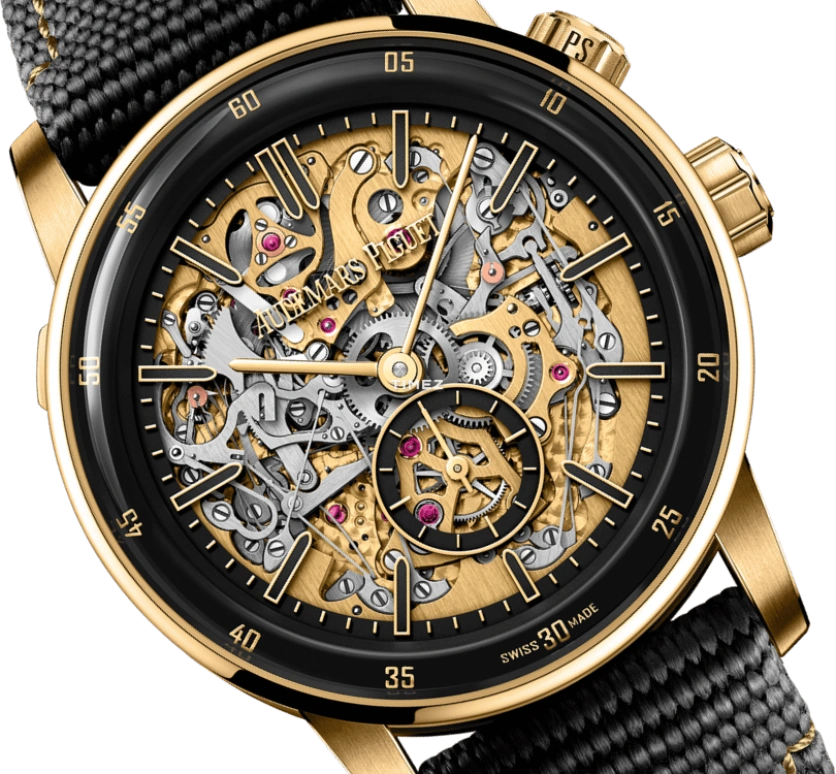 Audemars Piguet,CODE 11.59 41mm,41mm,Ceramic,Yellow Gold,Skeleton,Gold,Handwound,Minute Repeater,Grande Sonnerie,Petite Sonnerie,26397QA,26397QA.OO.D002KB.01