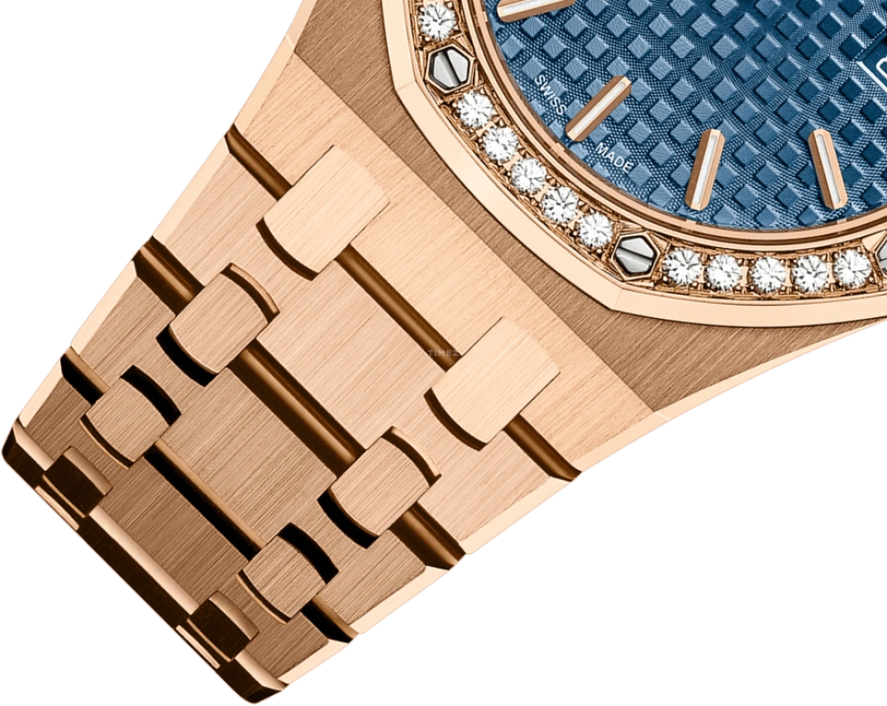 Audemars Piguet,Royal Oak 33mm,33mm,Pink Gold,Blue,Quartz,Day,In-house Caliber,67651OR,67651OR.ZZ.1261OR.02