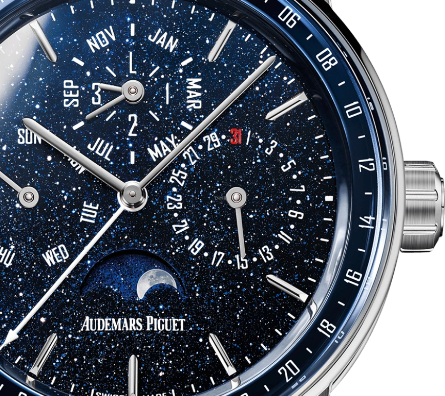 Audemars Piguet,CODE 11.59 41mm,41mm,White Gold,Blue,Automatic,Moonphase,Perpetual Calendar,Leap Year,Month,40hours,In-house Caliber,26394BC,26394BC.OO.D027KB.01