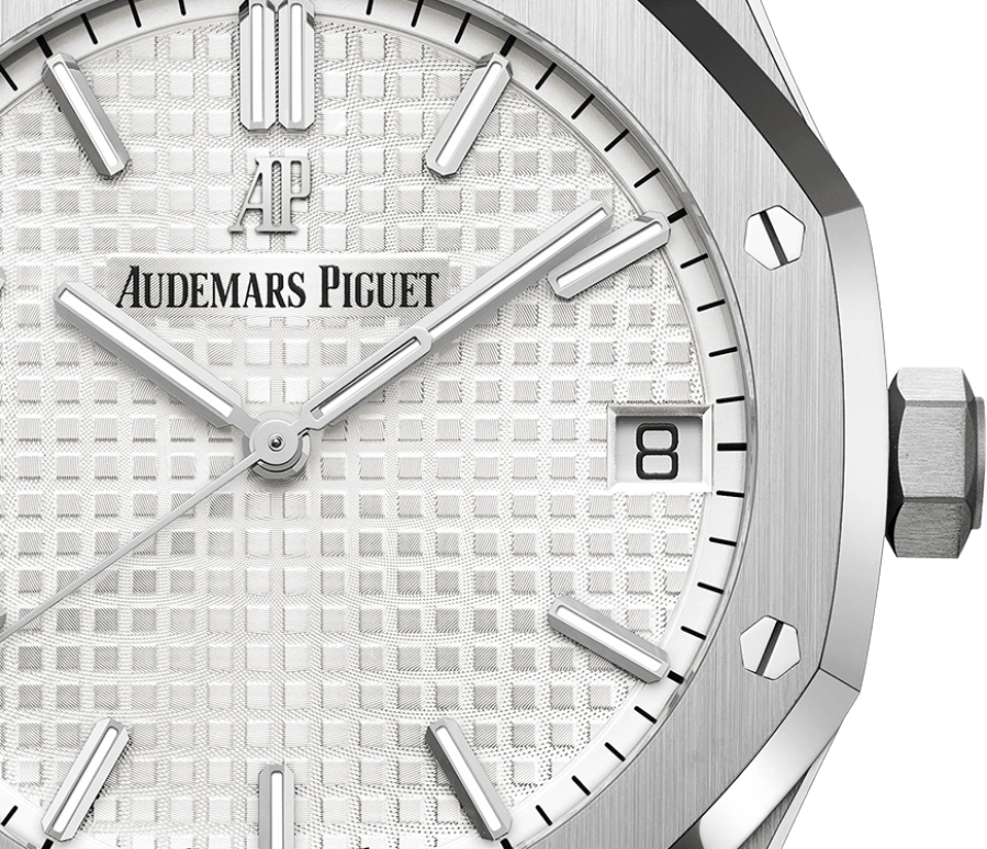 Audemars Piguet,Royal Oak 41mm,41mm,Stainless Steel,Silver,White,Automatic,Day,70hours,15500ST,15500ST.OO.1220ST.04