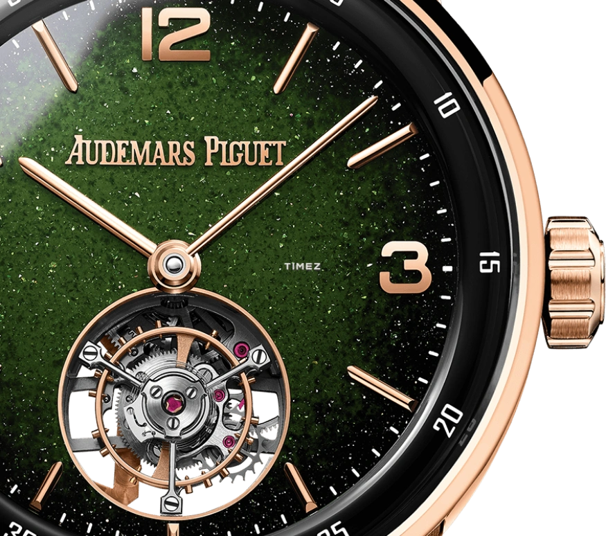 Audemars Piguet,CODE 11.59 41mm,41mm,Ceramic,Rose Gold,Green,Automatic,Tourbillon,65hours,26396NR,26396NR.OO.D002KB.01