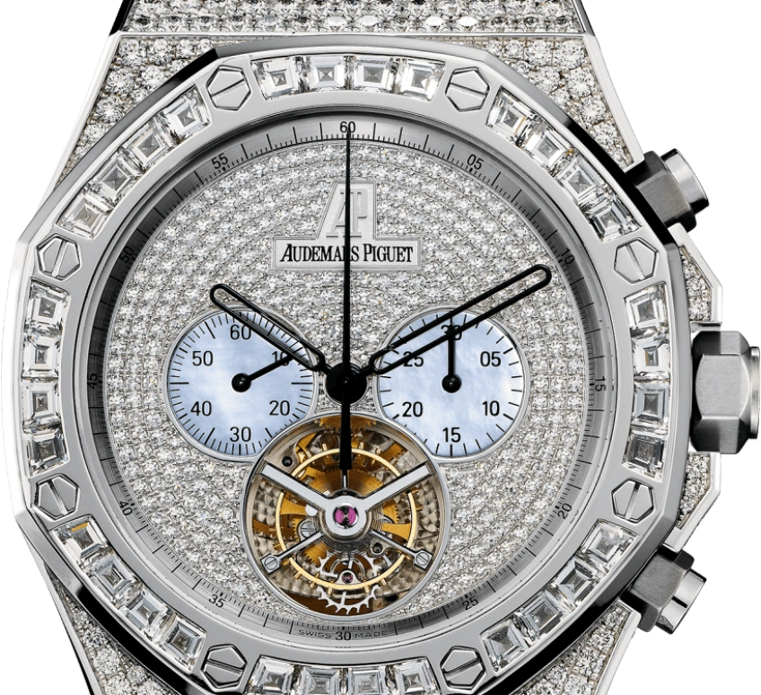 Audemars Piguet,Royal Oak 44mm,44mm,White Gold,Silver White,Handwound,Chronograph,Tourbillon,26116BC,26116BC.ZZ.D002CR.01