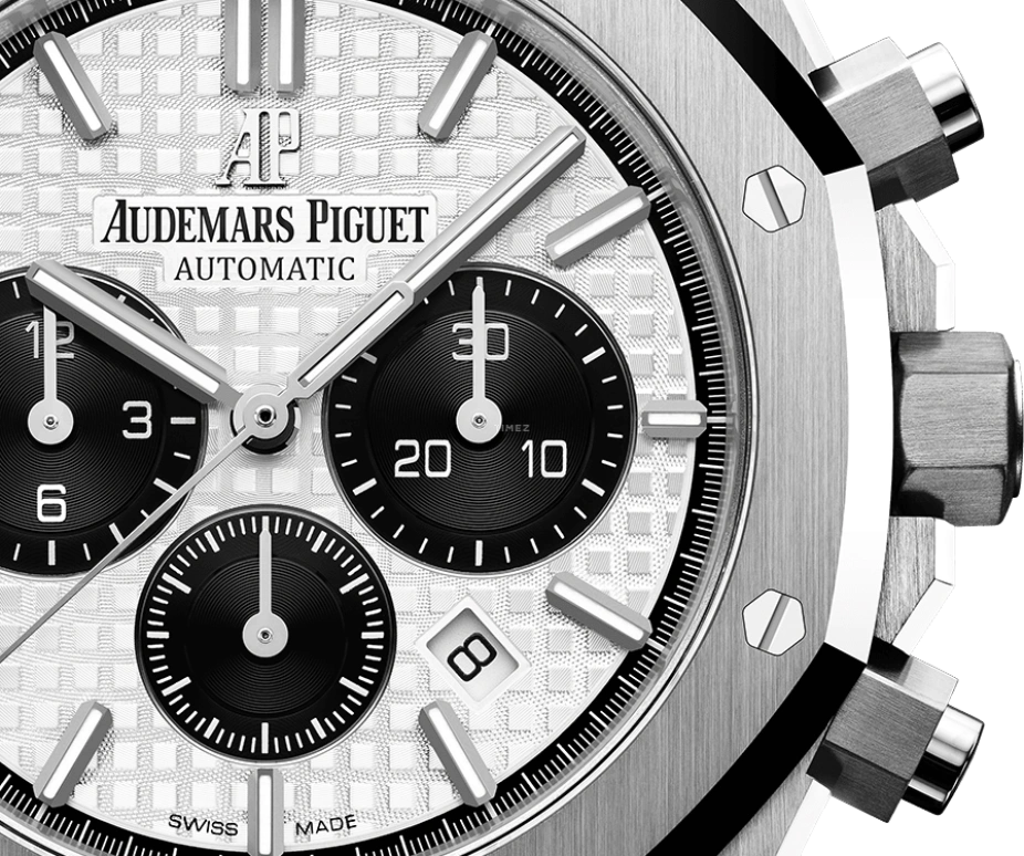 Audemars Piguet,Royal Oak 41mm,41mm,Stainless Steel,Silver,White,Black,Automatic,Chronograph,Day,26331ST,26331ST.OO.1220ST.03