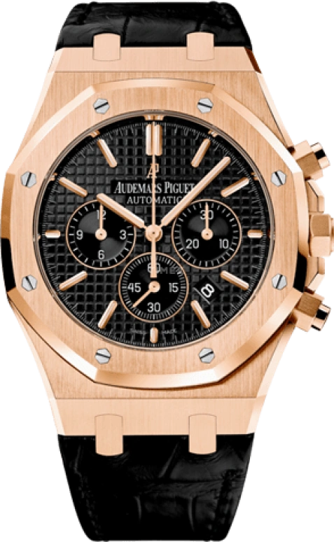 Audemars Piguet,Royal Oak 41mm,41mm,Pink Gold,Black,Automatic,Chronograph,Day,26320OR,26320OR.OO.D002CR.01