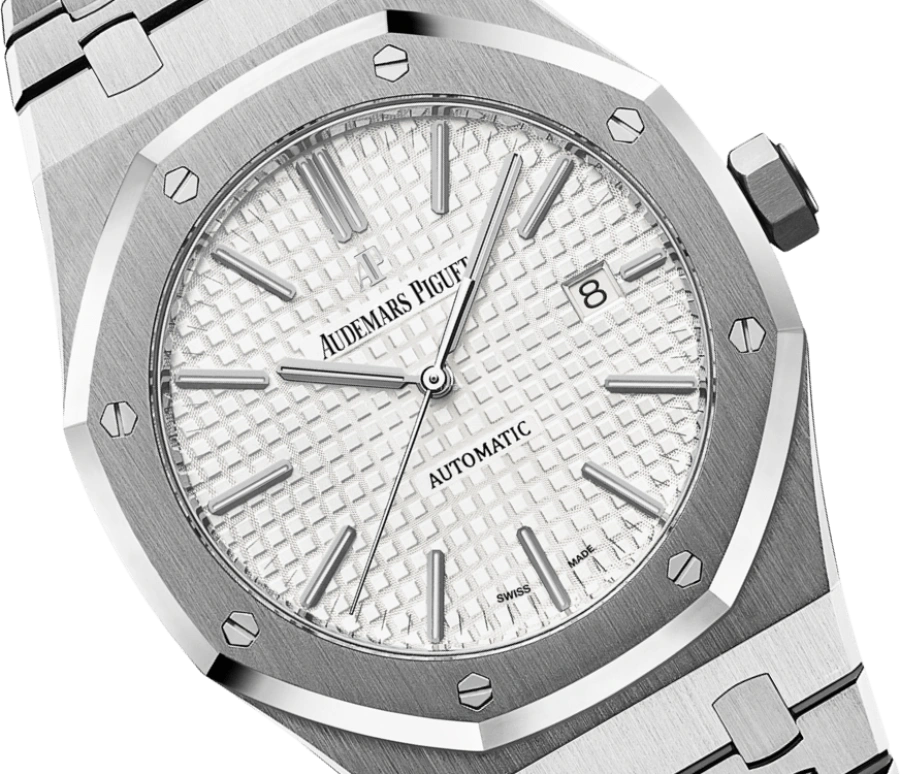 Audemars Piguet,Royal Oak 41mm,41mm,Stainless Steel,Silver,Automatic,Day,60hours,15400ST,15400ST.OO.1220ST.02