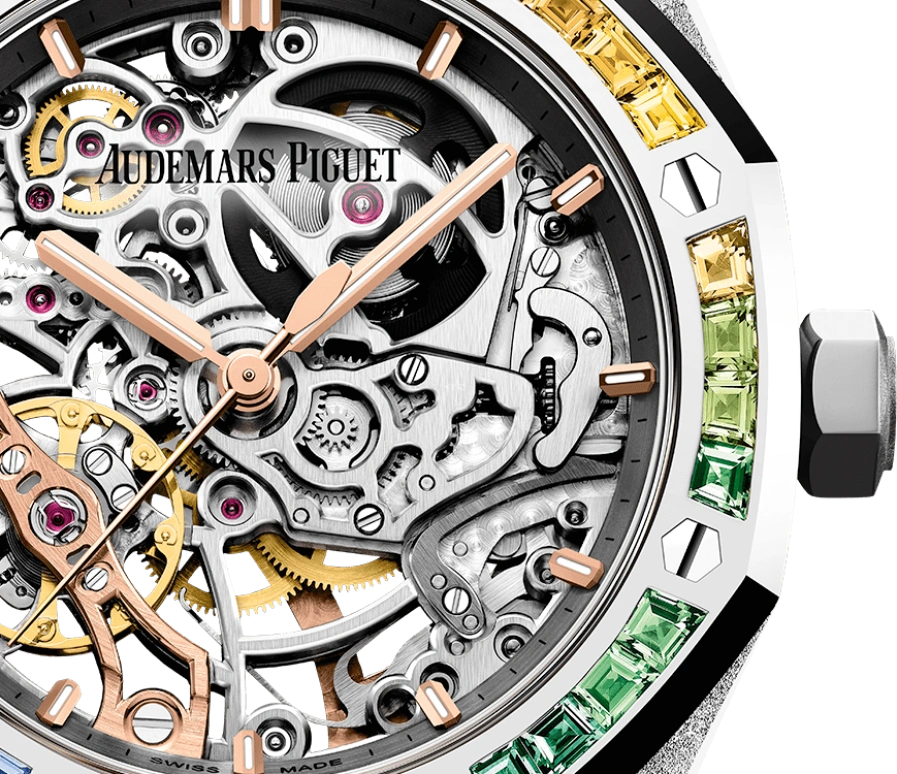 Audemars Piguet,Royal Oak 37mm,37mm,White Gold,Skeleton,Automatic,Double Balance,15468BC,15468BC.YG.1259BC.01