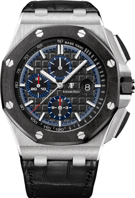 Audemars Piguet,Royal Oak Offshore 44mm,44mm,Ceramic,Platinum,Black,Automatic,Chronograph,Day,26411PO,26411PO.OO.A002CR.01