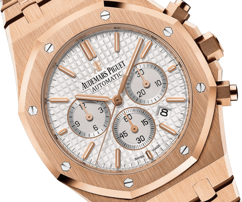 Audemars Piguet,Royal Oak 41mm,41mm,Rose Gold,Silver,White,Automatic,Chronograph,Day,26320OR,26320OR.OO.1220OR.02