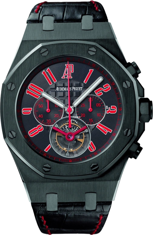 Audemars Piguet,Royal Oak 45mm,45mm,Forged Carbon,Stainless Steel,Black,Handwound,Chronograph,Tourbillon,26268SN,26268SN.OO.D003CU.01