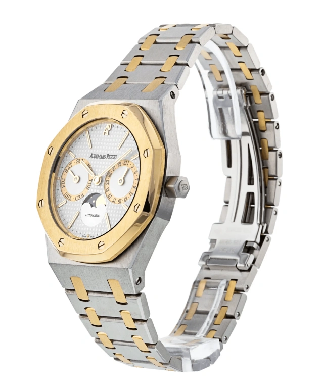 Audemars Piguet,Royal Oak 36mm,36mm,Stainless Steel,Yellow Gold,White,Silver,Automatic,Moonphase,Date,Day,25594SA,25594SA.OO.0789SA.06