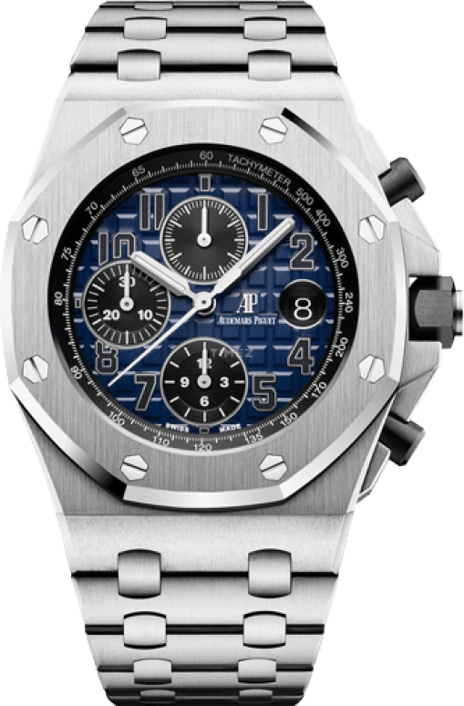 Audemars Piguet,Royal Oak Offshore 42mm,42mm,Ceramic,Platinum,Blue,Automatic,Chronograph,Day,26470PT,26470PT.OO.1000PT.02