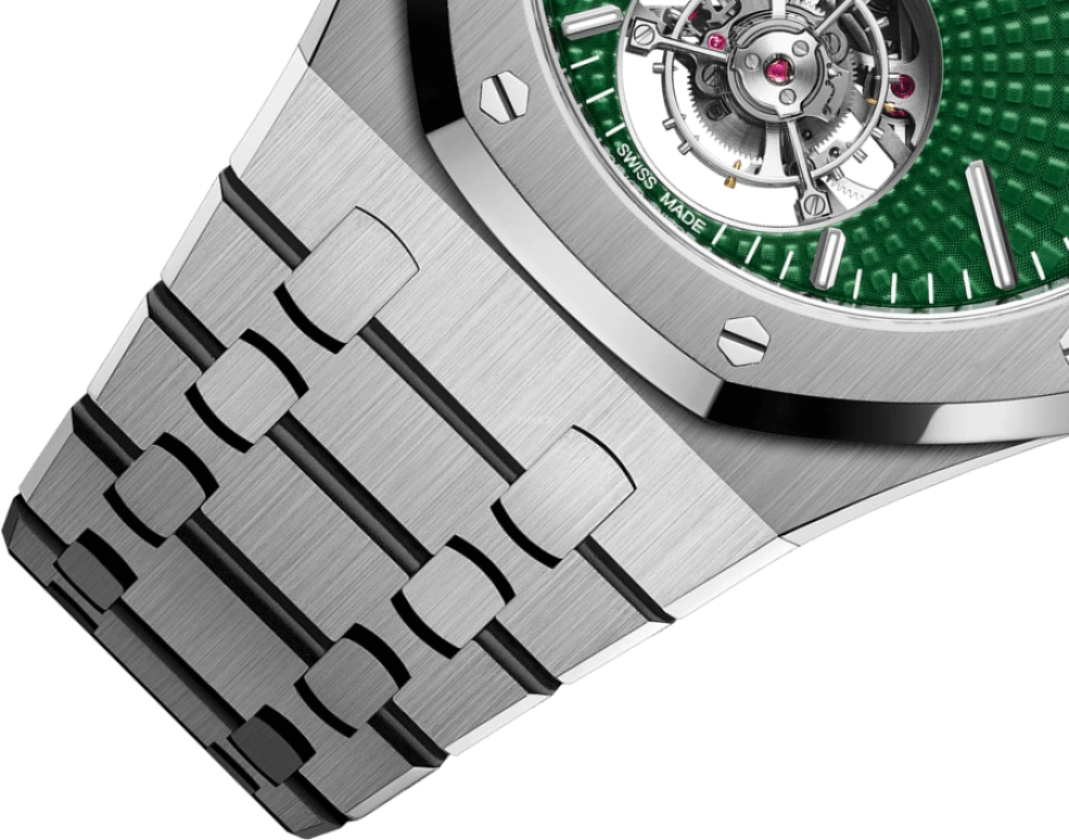 Audemars Piguet,Royal Oak 41mm,41mm,Titanium,Green,Automatic,Tourbillon,65hours,26534TI,26534TI.OO.1220TI.01