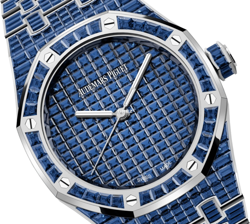 Audemars Piguet,Royal Oak 37mm,37mm,Sapphire,White Gold,Blue,Automatic,60hours,In-house Caliber,15554BC,15554BC.SS.1274BC.01