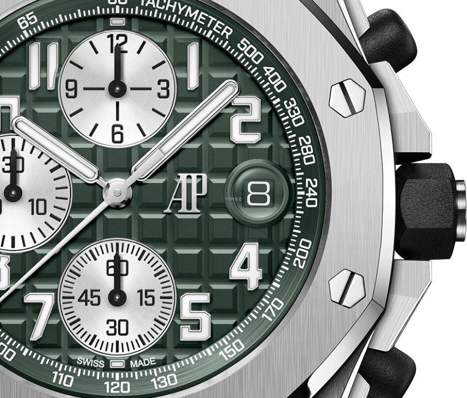 Audemars Piguet,Royal Oak Offshore 42mm,42mm,Titanium,Green,Automatic,Chronograph,Day,26238TI,26238TI.OO.A056CA.01