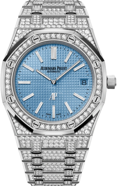 Audemars Piguet,Royal Oak 39mm,39mm,White Gold,Blue,Automatic,Day,40hours,15202BC,15202BC.ZZ.1241BC.02