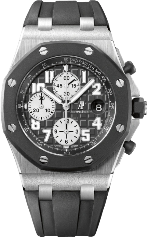 Audemars Piguet,Royal Oak Offshore 42mm,42mm,Rubber,Stainless Steel,Black,Automatic,Chronograph,Day,25940SK,25940SK.OO.D002CA.03