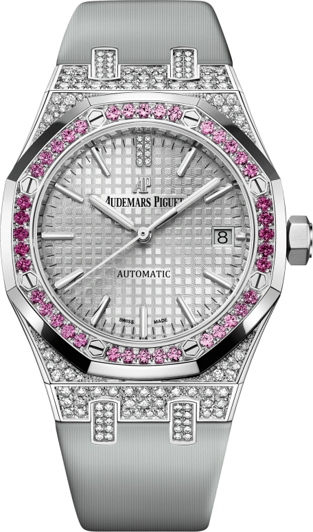 Audemars Piguet,Royal Oak 37mm,37mm,White Gold,Silver,Automatic,Day,60hours,15452BC,15452BC.ZY.D007VE.01
