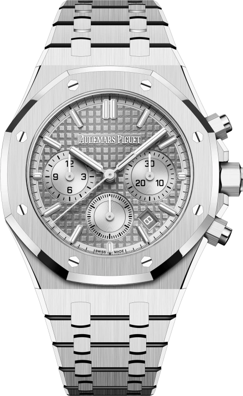 Audemars Piguet,Royal Oak 38mm,38mm,Stainless Steel,Grey,Automatic,Chronograph,Day,26715ST,26715ST.OO.1356ST.02