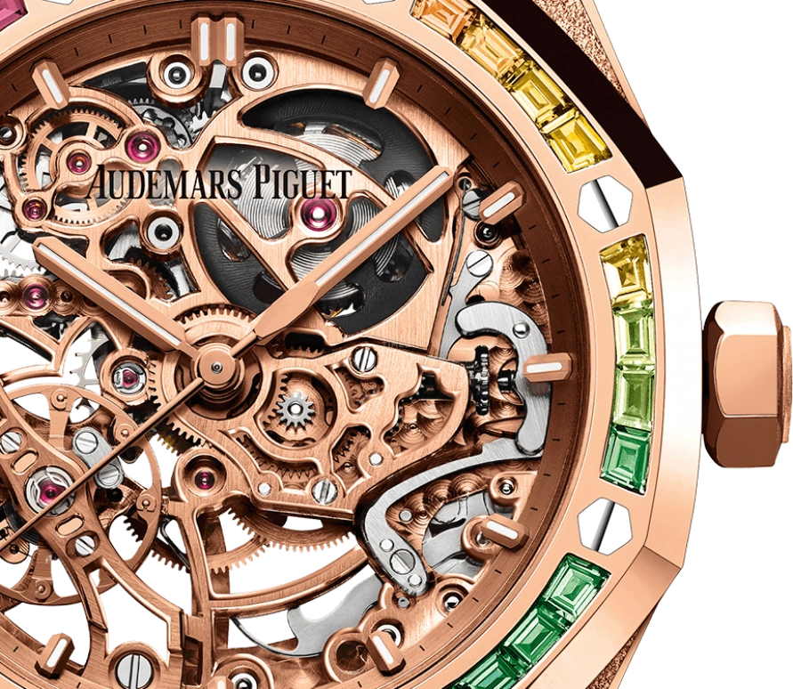 Audemars Piguet,Royal Oak 37mm,37mm,Pink Gold,Skeleton,Automatic,Double Balance,15468OR,15468OR.YG.1259OR.01