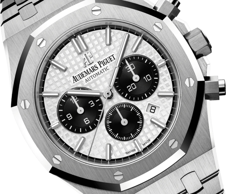 Audemars Piguet,Royal Oak 41mm,41mm,Stainless Steel,Silver,White,Black,Automatic,Chronograph,Day,26331ST,26331ST.OO.1220ST.03