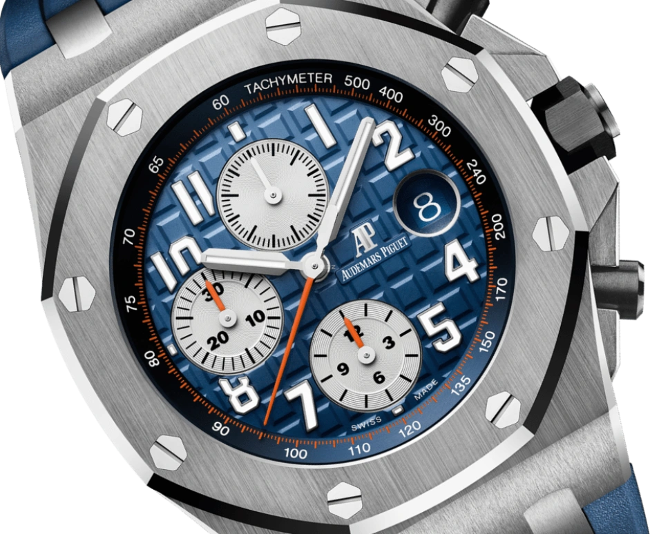 Audemars Piguet,Royal Oak Offshore 42mm,42mm,Ceramic,Stainless Steel,Blue,Automatic,Chronograph,Day,26470ST,26470ST.OO.A027CA.01