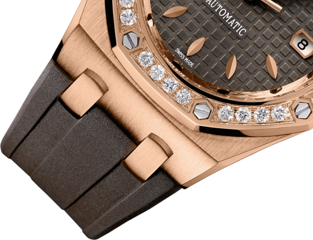 Audemars Piguet,Royal Oak 33mm,33mm,Pink Gold,Brown,Automatic,Day,40hours,77321OR,77321OR.ZZ.D080CA.01