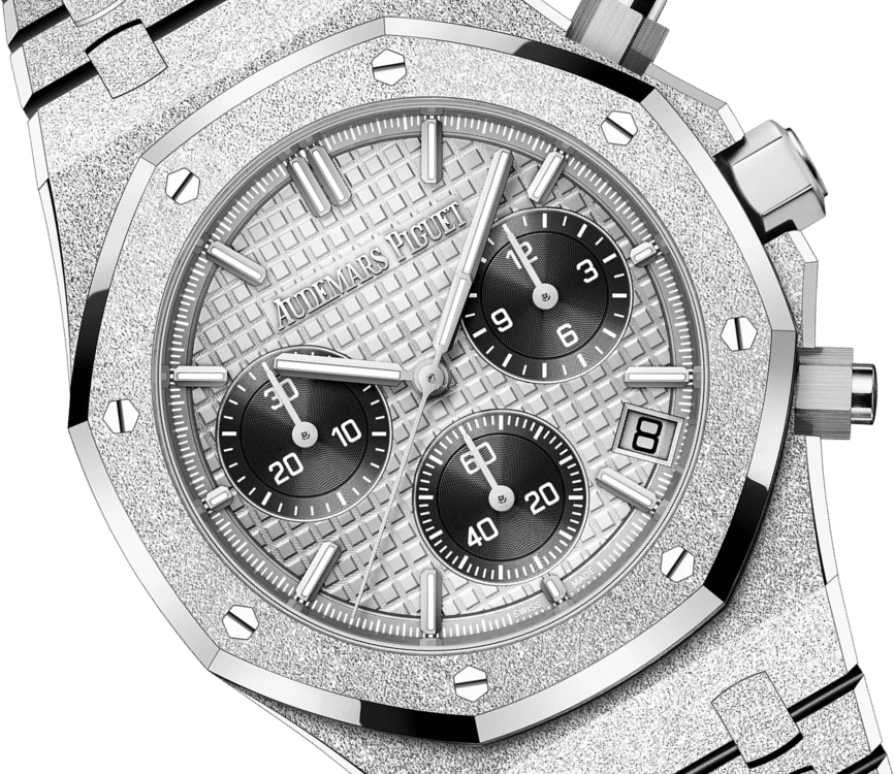 Audemars Piguet,Royal Oak 41mm,41mm,White Gold,Grey,Silver,Automatic,Chronograph,Day,26240BC,26240BC.GG.1324BC.01