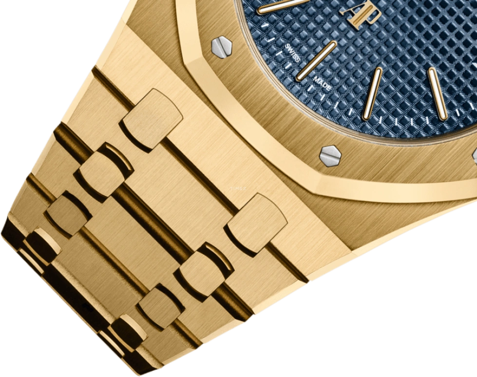 Audemars Piguet,Royal Oak 39mm,39mm,Yellow Gold,Blue,Automatic,Day,40hours,15202BA,15202BA.OO.1240BA.01