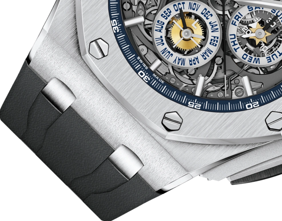 Audemars Piguet,Royal Oak Offshore 44mm,44mm,White Gold,Skeleton,Automatic,Chronograph,Moonphase,Perpetual Calendar,Month,45hours,In-house Caliber,26571BC,26571BC.OO.A002CA.01