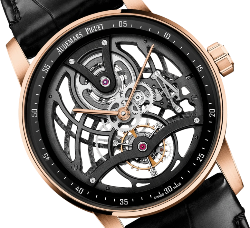 Audemars Piguet,CODE 11.59 41mm,41mm,Rose Gold,Black,Rose,Handwound,Tourbillon,Skeleton,26600OR,26600OR.OO.D002CR.01