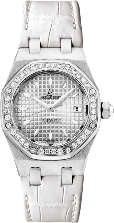 Audemars Piguet,Royal Oak 33mm,33mm,Stainless Steel,Silver,White,Silver White,Automatic,Day,40hours,77321ST,77321ST.ZZ.D012CR.01