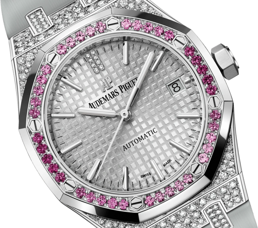 Audemars Piguet,Royal Oak 37mm,37mm,White Gold,Silver,Automatic,Day,60hours,15452BC,15452BC.ZY.D007VE.01