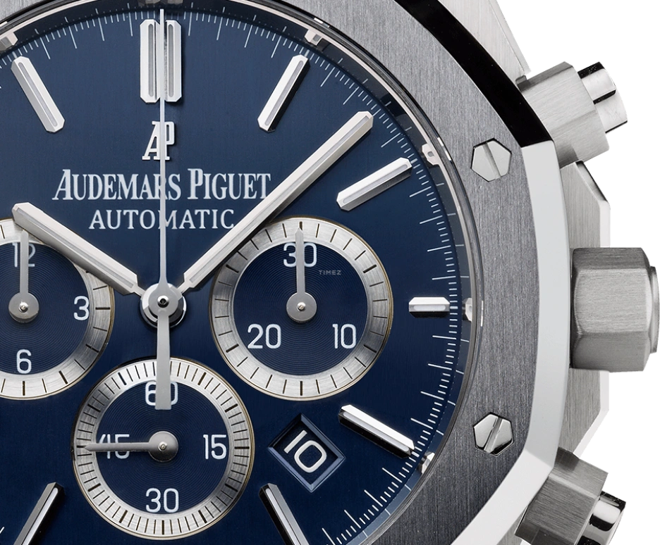 Audemars Piguet,Royal Oak 41mm,41mm,Platinum,Blue,Automatic,Chronograph,Day,26325PL,26325PL.OO.D310CR.01