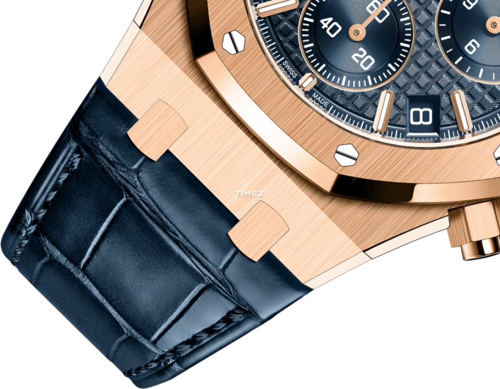 Audemars Piguet,Royal Oak 41mm,41mm,Rose Gold,Blue,Automatic,Chronograph,Day,Flyback,26240OR,26240OR.OO.D315CR.02