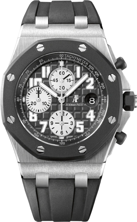 Audemars Piguet,Royal Oak Offshore 42mm,42mm,Rubber,Stainless Steel,Black,Automatic,Chronograph,Day,25940SK,25940SK.OO.D002CA.03