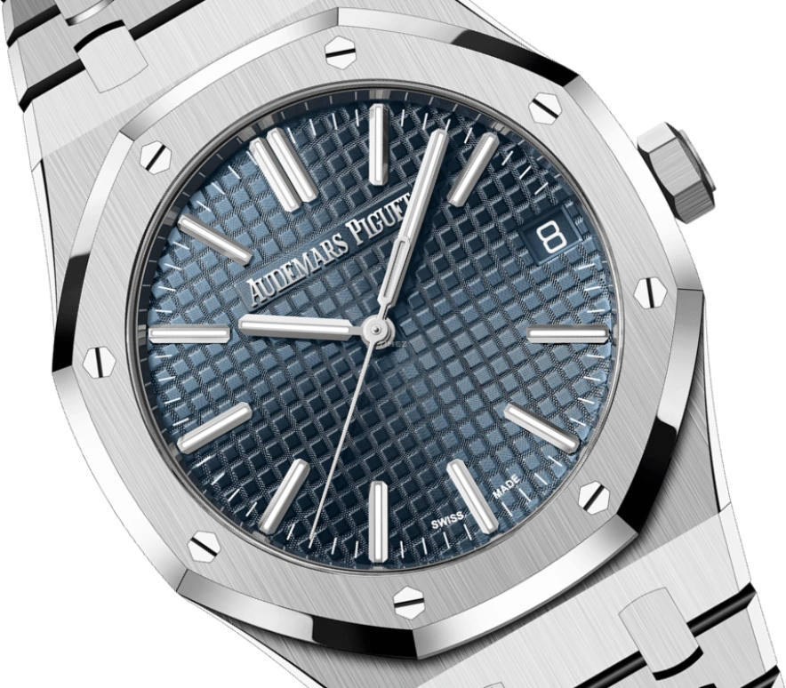 Audemars Piguet,Royal Oak 41mm,41mm,Stainless Steel,Blue,Automatic,Day,70hours,15510ST,15510ST.OO.1320ST.01 50th