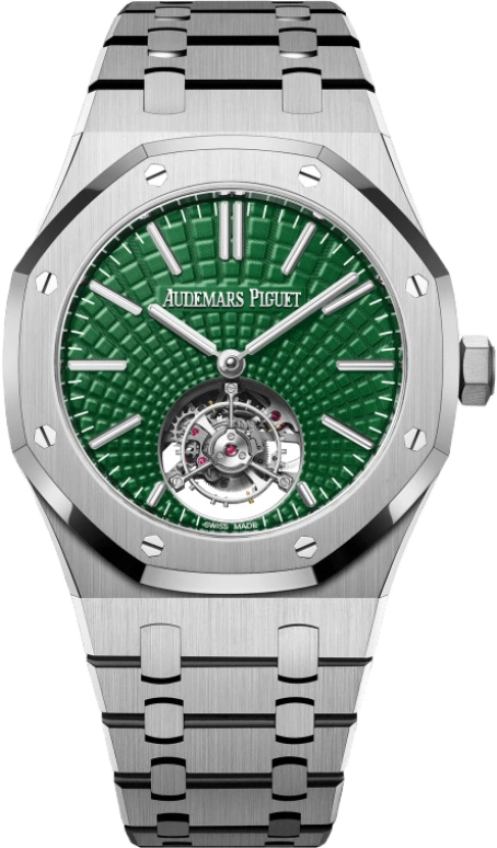 Audemars Piguet,Royal Oak 41mm,41mm,Titanium,Green,Automatic,Tourbillon,65hours,26534TI,26534TI.OO.1220TI.01